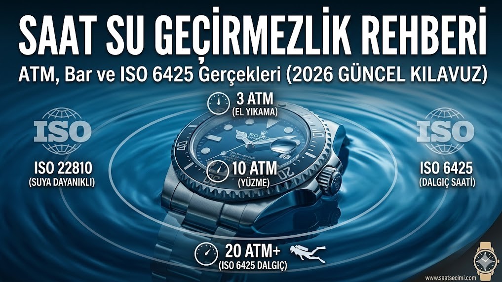 Saatlerde Su Geçirmezlik Rehberi: ATM, Bar ve ISO Standartları