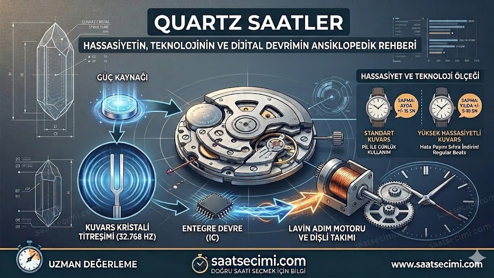 Quartz Saat: Mekanizmada Hassasiyet, Teknoloji ve Dijital Devrimin Rehberi 