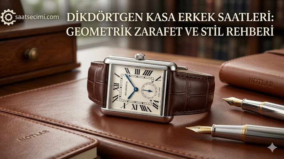Dikdörtgen Erkek Kol Saati - Geometrik Zarafet ve Stil Rehberi
