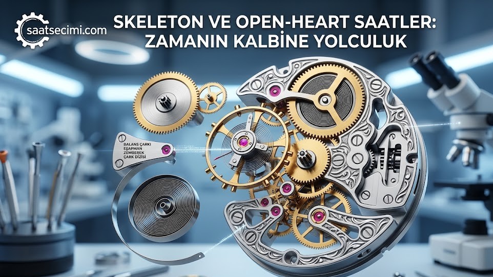 İskelet Kadran ve Open Heart Saatler