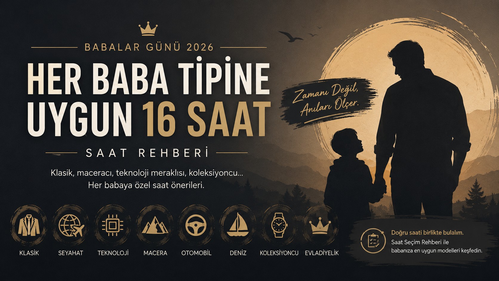 Babalar Günü Saat Rehberi: Her Baba Tipine Uygun 16 Saat Önerisi