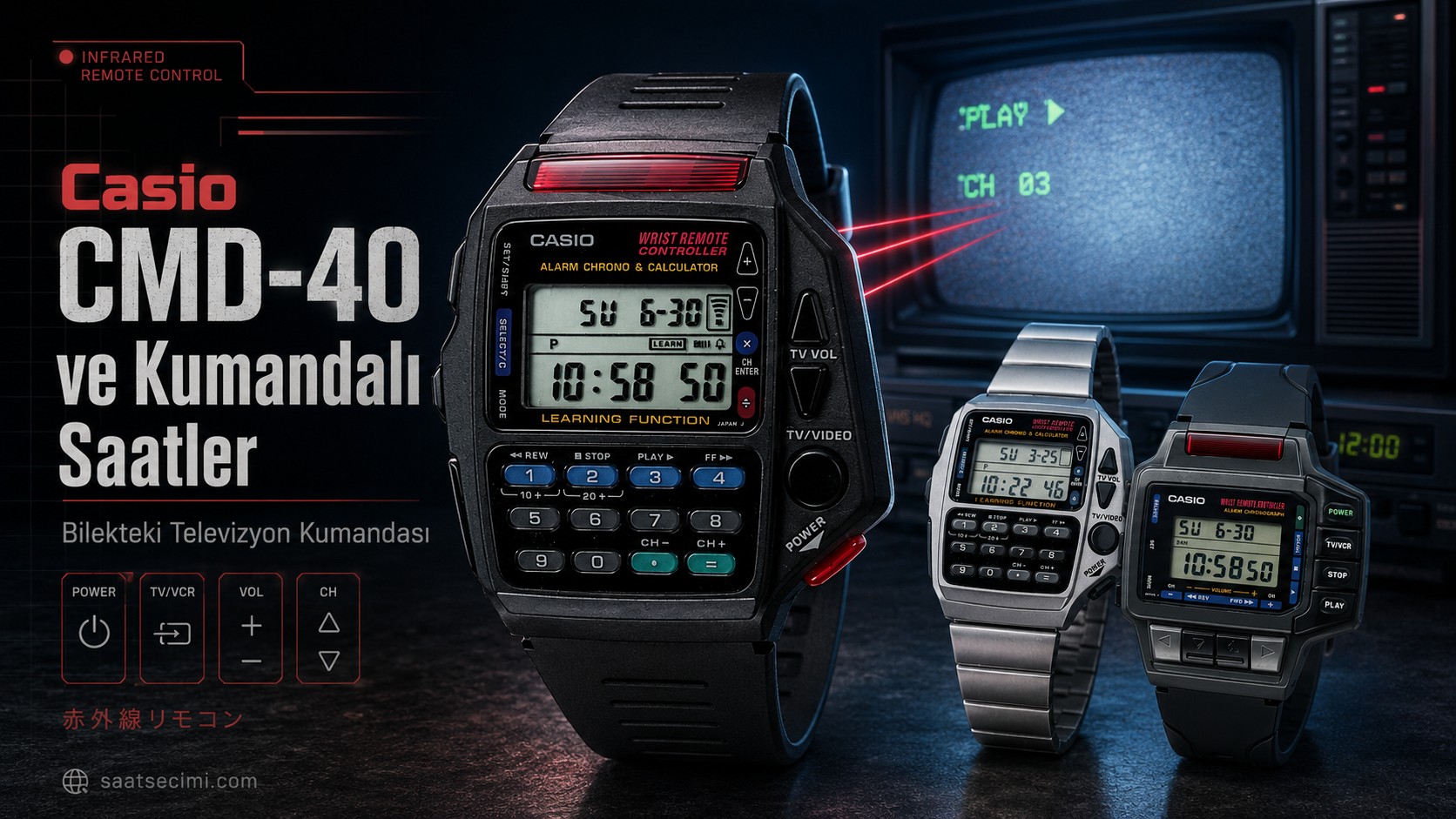 Casio CMD-40 Efsanesi ve Kızılötesi Kumandalı Saatler: Bilekteki Televizyon Kumandası