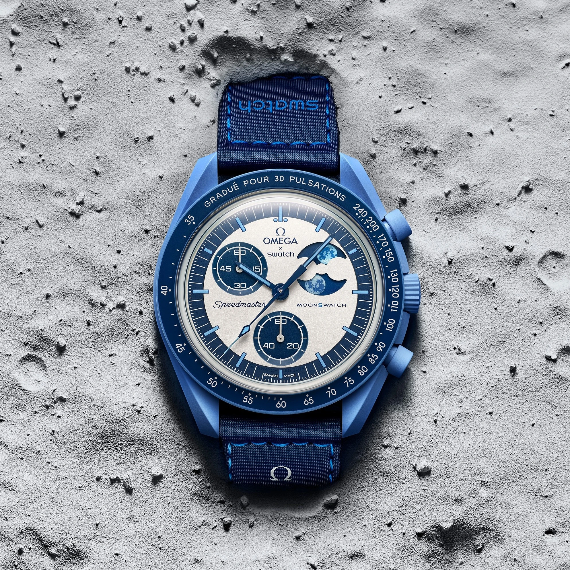 Swatch Omega x Swatch Moonswatch MISSION TO THE SUPER BLUE MOONPHASE 