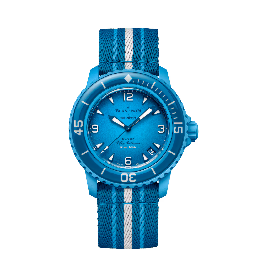 swatch Blancpain X Swatch BIOCERAMIC SCUBA FIFTY FATHOMS BLUE LAGOON SO35L400