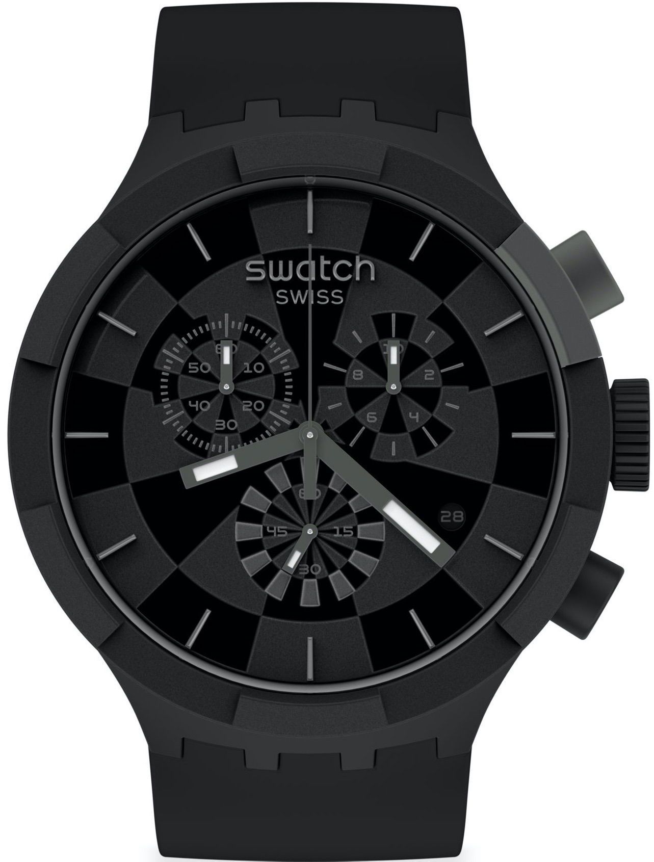 swatch Sb02b400 Checkpoint Black 47 mm