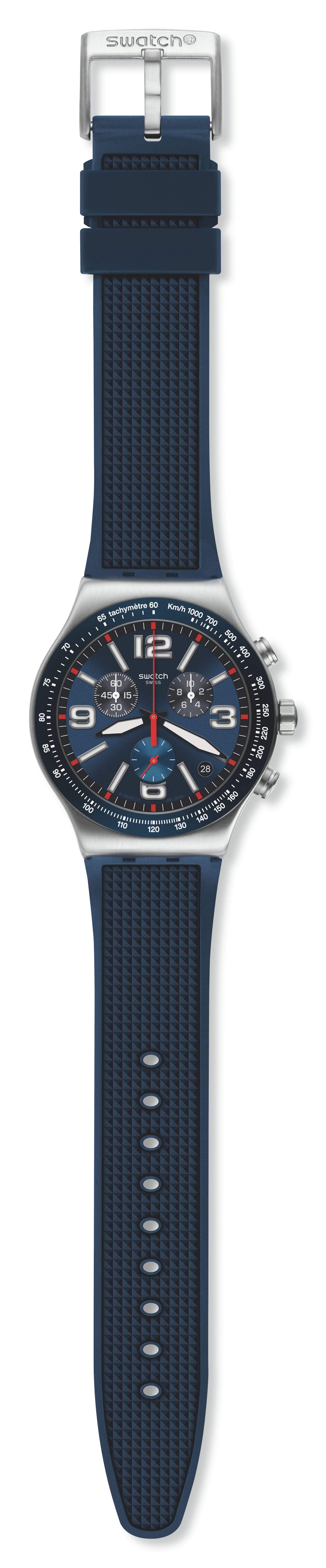 swatch Irony Blue Grid YVS454 43 mm