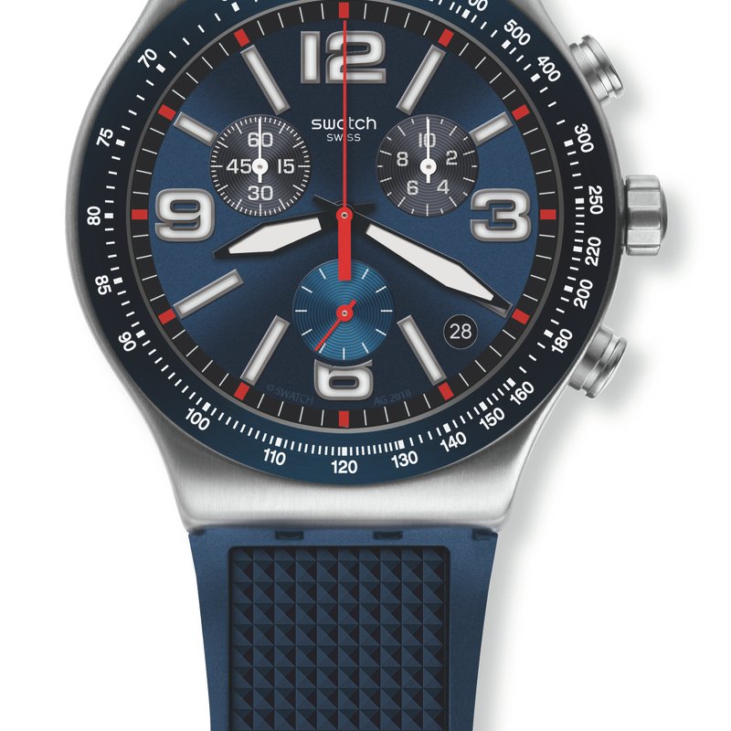 swatch Irony Blue Grid YVS454