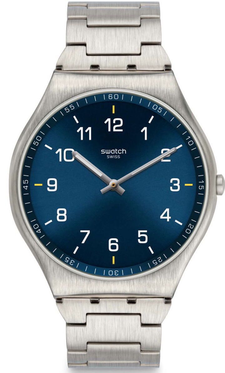swatch Ss07s106g Skin Suit Blue 42 mm