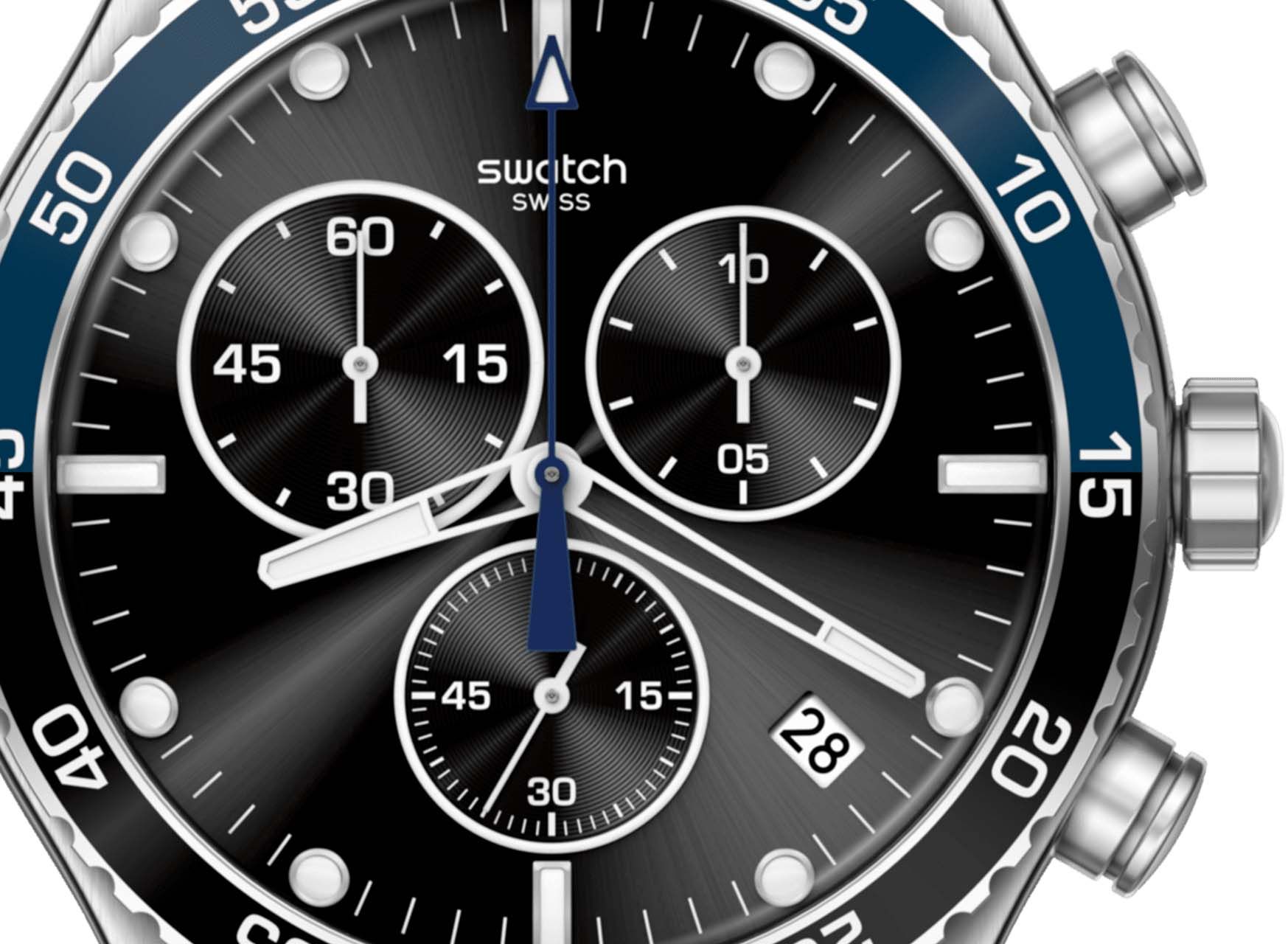 swatch Yvs507g Dark Blue Irony 43 mm