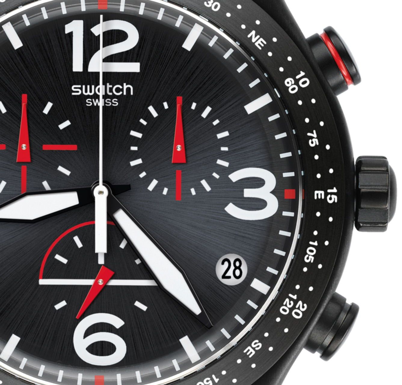 swatch YVB403 Black Is Back 43 mm