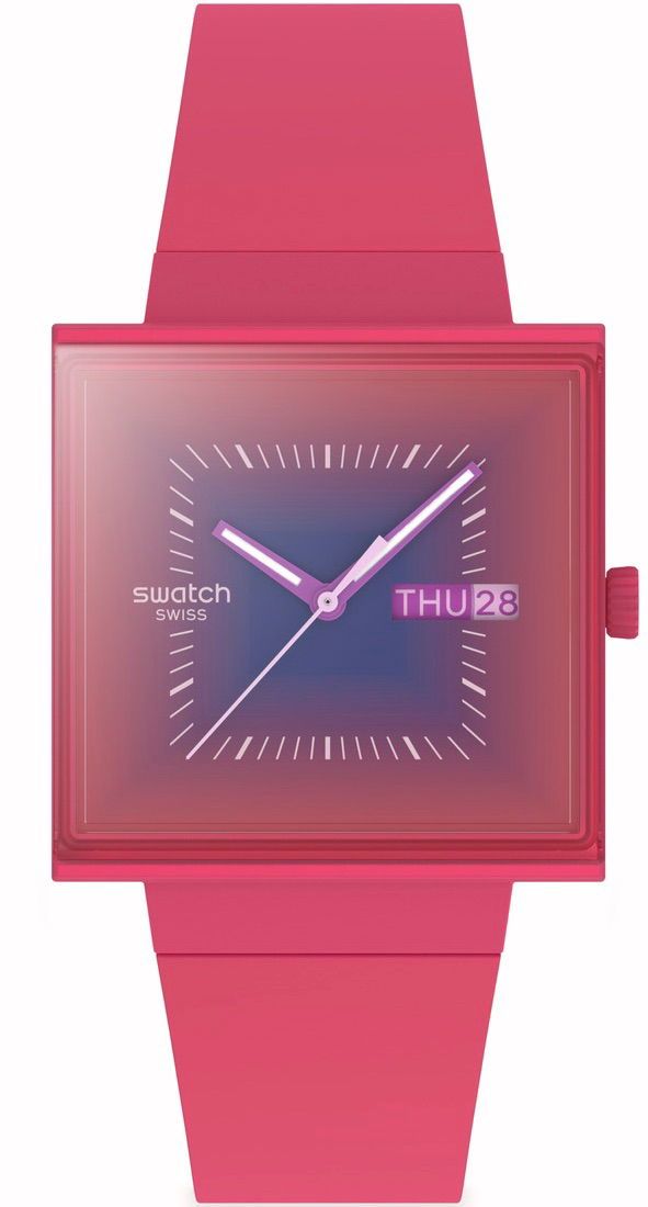 swatch Squarely Berry 42 mm
