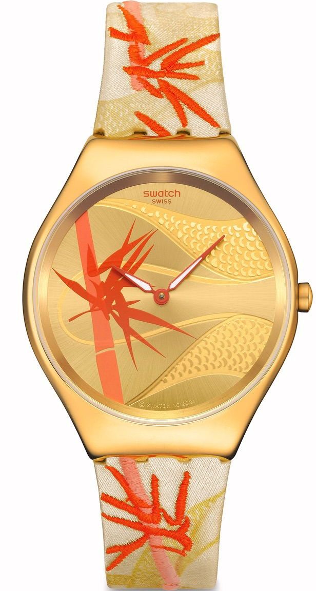 swatch Golden Red Bamboo 38 mm