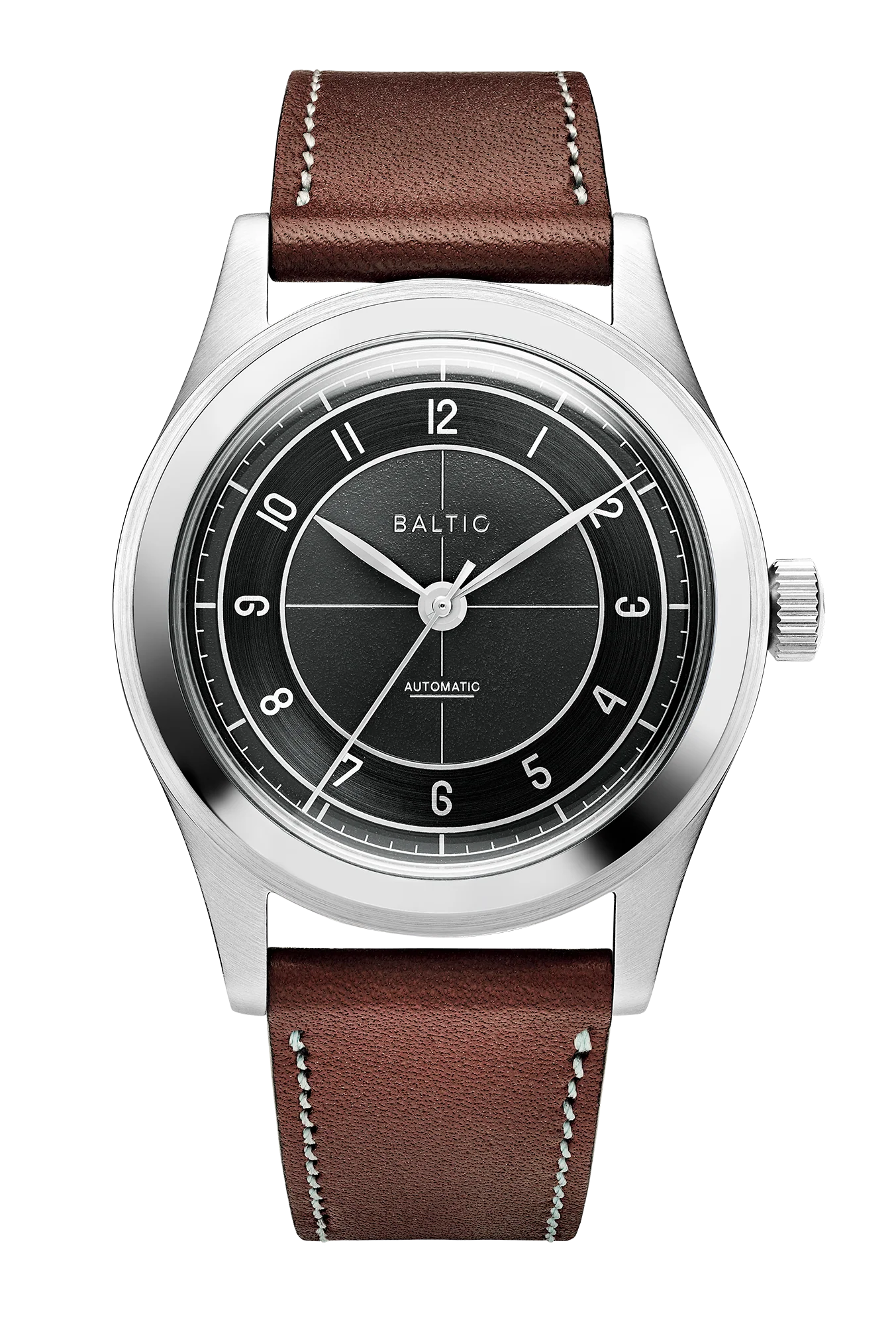baltic HMS 002 Black - Stitched Chocalate 38 mm