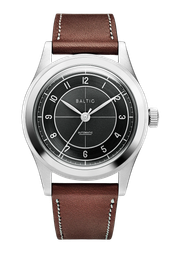 baltic HMS 002 Black - Stitched Chocalate 38 mm