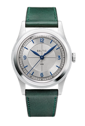 baltic HMS 003 Silver Blue - Stitched Green 36 mm
