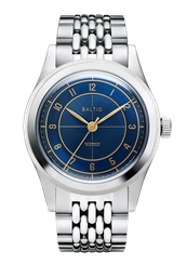 baltic HMS 002 Blue Gilt - Beads of Rice 38 mm