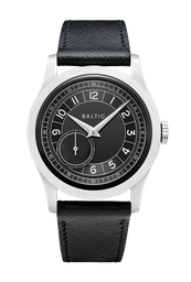 baltic MR Roulette Black- Stitched Saffiano Black 36 mm