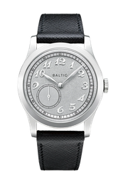 baltic MR01 Silver Saffiano Black 36 mm