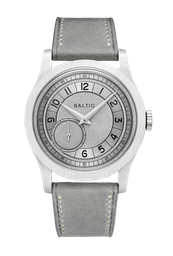 baltic MR Roulette Silver - Stitched Light Grey 36 mm
