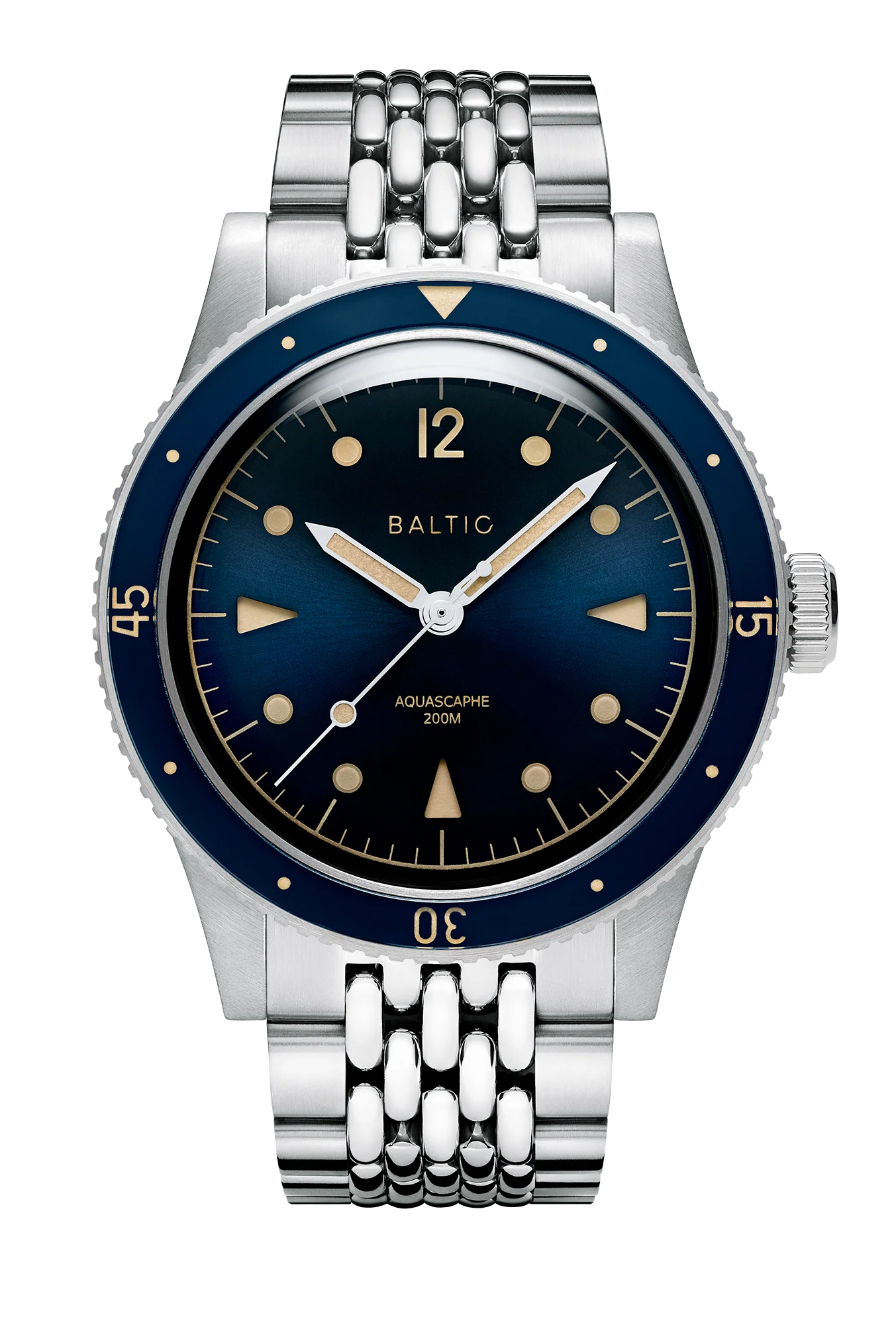 baltic Aquascaphe Classic Blue Gilt Beads of Rice