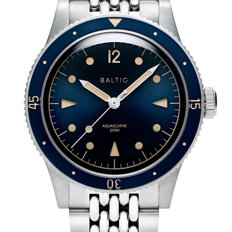 baltic Aquascaphe Classic Blue Gilt Beads of Rice