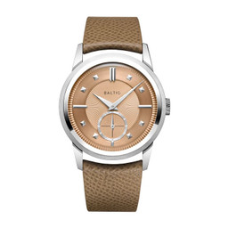 baltic Prismic Salmon Signature Curved Camel Mekanik 36 mm