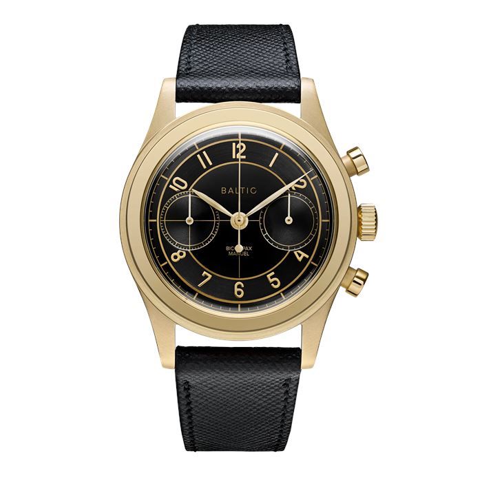 baltic Bicompax 002 Gold PVD - Black BIC12TGOLD37 Mekanik Kronograf