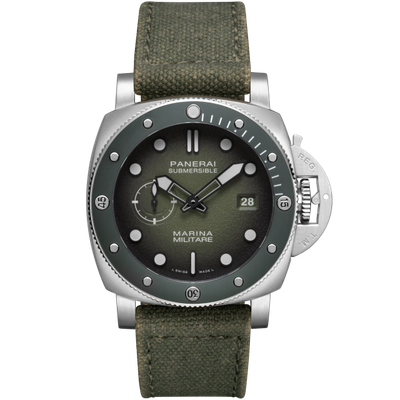 panerai Submersible Marina Militare Small Seconds, Calendar Aperture 44 mm Otomatik