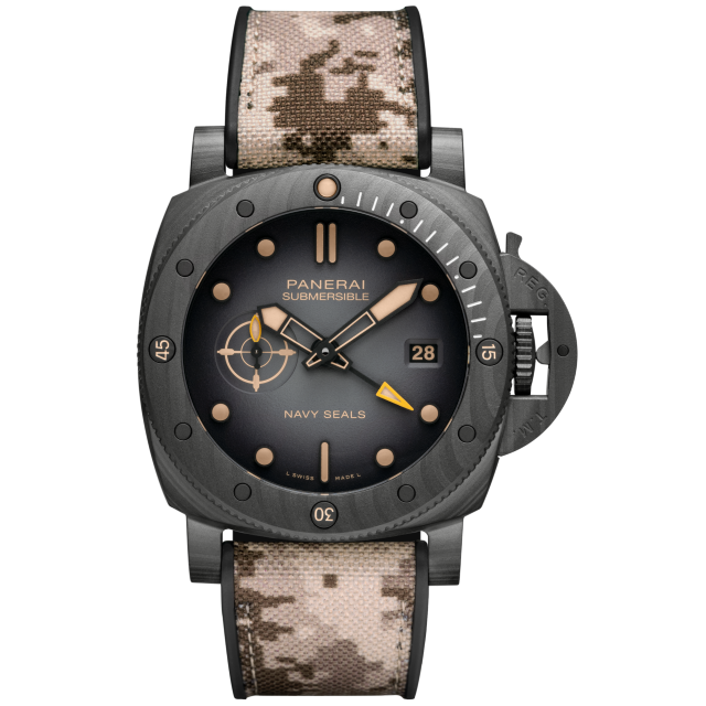 panerai Submersible QuarantaQuattro GMT Navy SEALs Carbotech™ PAM01513