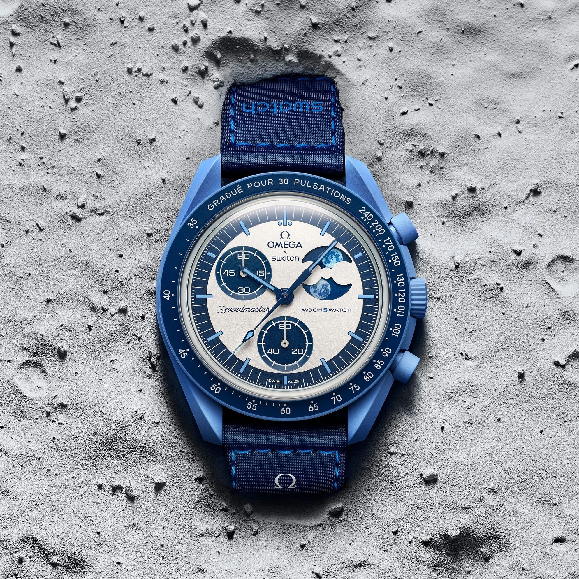 swatch Omega x Swatch Moonswatch MISSION TO THE SUPER BLUE MOONPHASE 