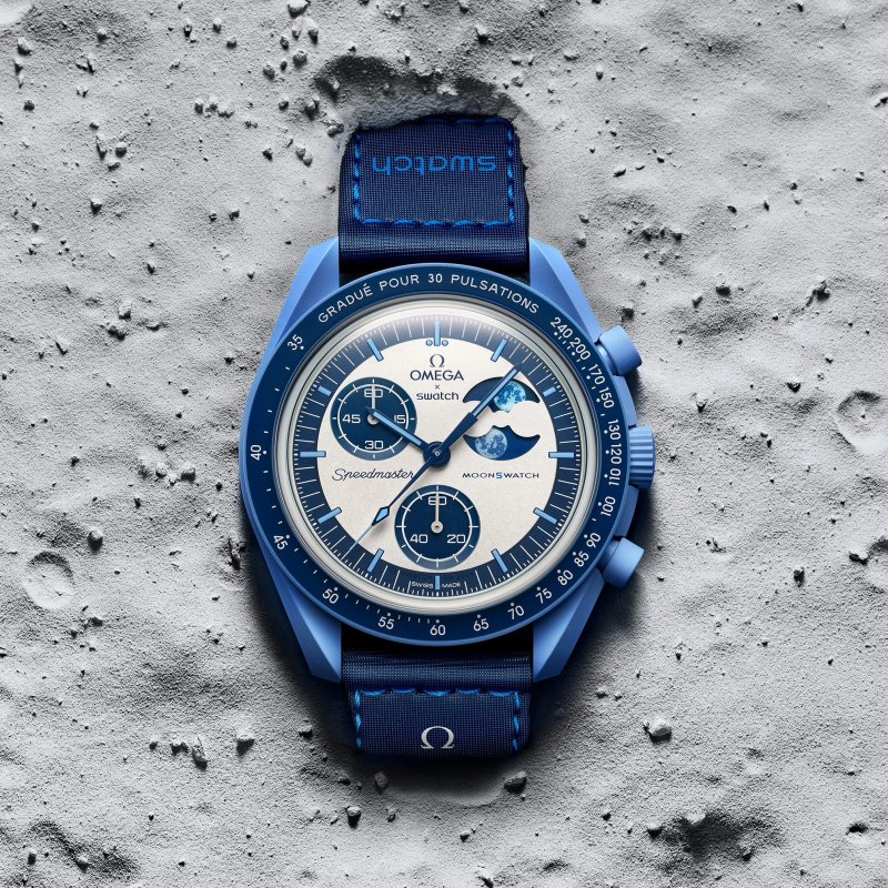 swatch Omega x Swatch Moonswatch MISSION TO THE SUPER BLUE MOONPHASE 