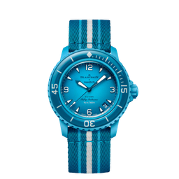 swatch Blancpain X Swatch BIOCERAMIC SCUBA FIFTY FATHOMS BLUE LAGOON SO35L400 42 mm